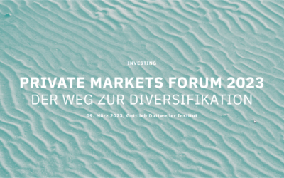 Pascal Böni holds Keynote Speech at the Finanz & Wirtschaft Private Markets Forum 2023